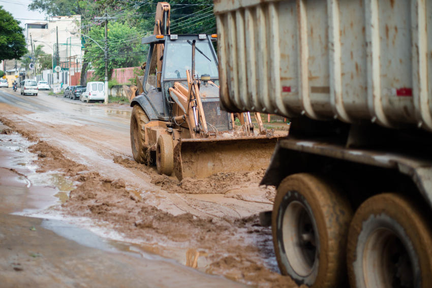 Prefeitura trabalha para minimizar efeitos do temporal em Volta Redonda