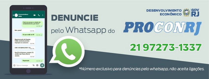 Procon RJ lança whatsapp exclusivo para denúncias durante a pandemia da Covid 19