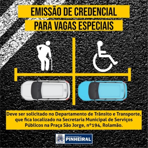 Pinheiral emite credenciais de estacionamento para idosos e pessoas com deficiência