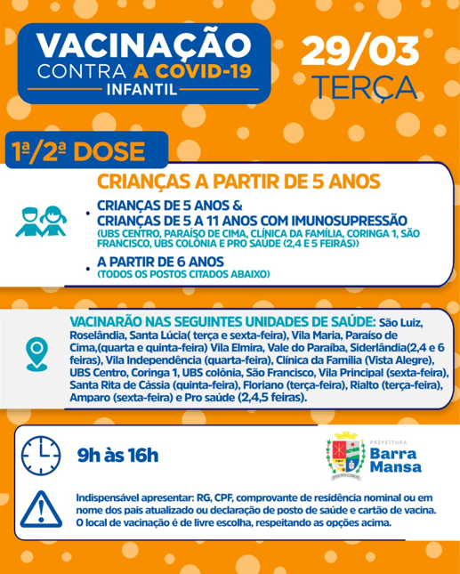 Barra Mansa dá continuidade à imunização contra Covid-19 nesta terça-feira